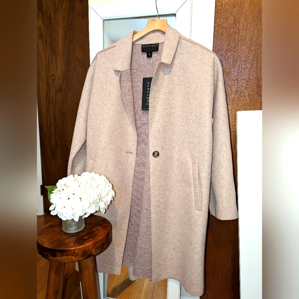 BERNARDO pink coat M jacket new